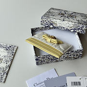 Okify Dior White And Yellow Bow Card Holder 11.5x9x2cm - 2