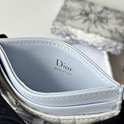 Okify Dior White And Blue Bow Card Holder 11.5x9x2cm - 5