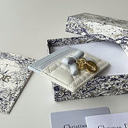 Okify Dior White And Blue Bow Card Holder 11.5x9x2cm - 4