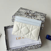 Okify Dior White And Blue Bow Card Holder 11.5x9x2cm - 3