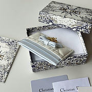 Okify Dior White And Blue Bow Card Holder 11.5x9x2cm - 2