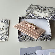 Okify Dior Pink Bow Card Holder 11.5x9x2cm - 6