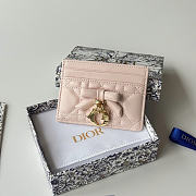 Okify Dior Pink Bow Card Holder 11.5x9x2cm - 1