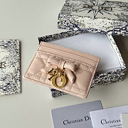 Okify Dior Pink Bow Card Holder 11.5x9x2cm - 2