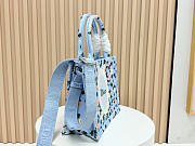 Okify Dior Small Dior Book Tote With Strap Bag Water Lily 26.5x22x14cm - 4