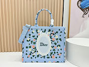 Okify Dior Small Dior Book Tote With Strap Bag Water Lily 26.5x22x14cm - 1