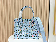 Okify Dior Small Dior Book Tote With Strap Bag Water Lily 26.5x22x14cm - 2