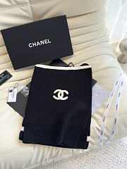 Okify CC Cashmere Scarf Black And White 175x30cm - 5