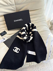Okify CC Cashmere Scarf Black And White 175x30cm - 4