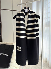 Okify CC Cashmere Scarf Black And White 175x30cm - 1