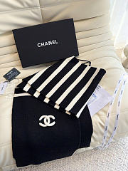 Okify CC Cashmere Scarf Black And White 175x30cm - 3