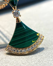 Okify Bvlgari Gold Necklace Dark Green  - 3