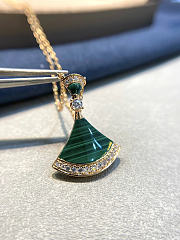 Okify Bvlgari Gold Necklace Dark Green  - 2