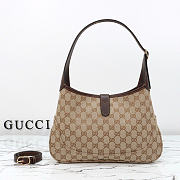 Okify Gucci Jackie 1961 Medium Shoulder Bag Sand And Brown GG Canvas 863136 31.5x21.5cm - 4