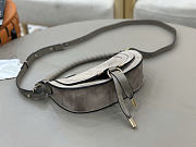 Okify Chloe Mini Marcie Shoulder Bag In Gray Suede 25x15x7cm - 4