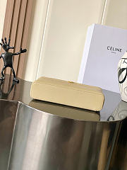 Okify Celine Vanity Frame Bag In Cream White Glossy Lambskin 24x14x6cm - 5