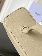 Okify Celine Vanity Frame Bag In Cream White Glossy Lambskin 24x14x6cm - 4