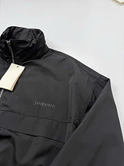 Okify YSL Black Stand Collar Zipper Jacket - 5