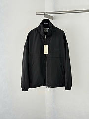Okify YSL Black Stand Collar Zipper Jacket - 1