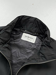 Okify YSL Black Stand Collar Zipper Jacket - 2