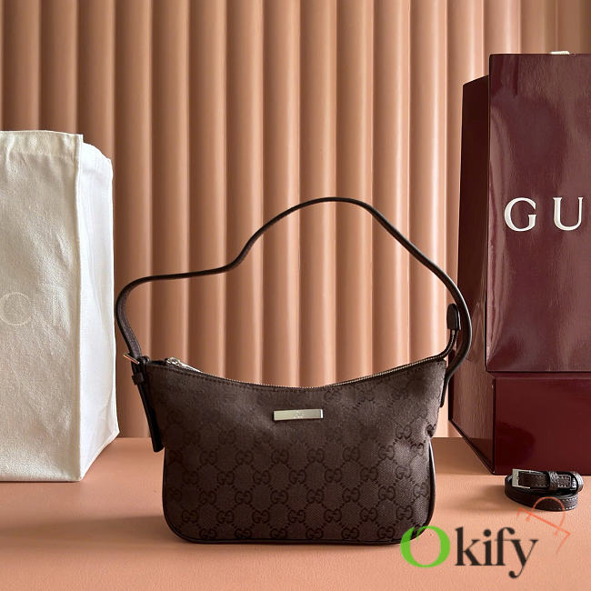 Okify Gucci Lady Lunetta Small Shoulder Bag Dark Brown 874743 22x14x5.5cm - 1