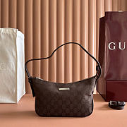 Okify Gucci Lady Lunetta Small Shoulder Bag Dark Brown 874743 22x14x5.5cm - 1