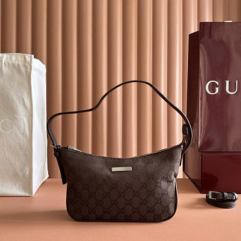 Okify Gucci Lady Lunetta Small Shoulder Bag Dark Brown 874743 22x14x5.5cm