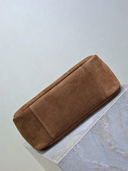 Okify YSL Le 5 A 7 Supple Large Bag In Dark Brown Suede 30x28x11cm - 2