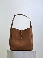 Okify YSL Le 5 A 7 Supple Large Bag In Dark Brown Suede 30x28x11cm - 1