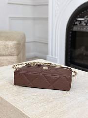 Okify CC Vanity Bag Dark Brown Caviar Light Gold Hardware 19.5x17x5cm  - 3