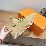 Okify Hermes Bouncing Sneakers Beige Unisex (has big size) - 5