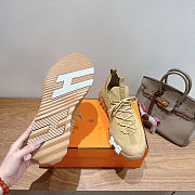 Okify Hermes Bouncing Sneakers Beige Unisex (has big size) - 3