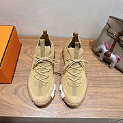 Okify Hermes Bouncing Sneakers Beige Unisex (has big size) - 2