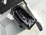 Okify CC Flap Bag Black Patent Gold Hardware 25cm - 6