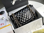 Okify CC Flap Bag Black Patent Gold Hardware 25cm - 5