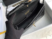 Okify CC Flap Bag Black Patent Gold Hardware 25cm - 2