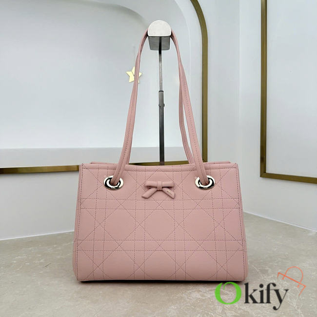 Okify Dior Small Dior Promenade Shopping Bag Pink 27x19x13.5cm - 1