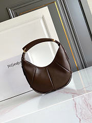 Okify YSL Mombasa Small In Leather Bag Dark Brown 20–27x15.5–22.5x2.5cm  - 3