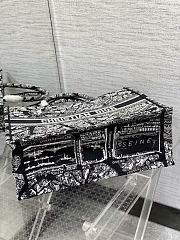 Okify Dior Large Book Tote Black And White 42x35x18cm - 5