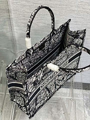 Okify Dior Large Book Tote Black And White 42x35x18cm - 3