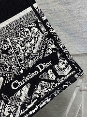 Okify Dior Large Book Tote Black And White 42x35x18cm - 2