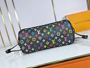 Okify Louis Vuitton x TM Neverfull MM Bag Black 32x29x17cm - 4