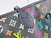 Okify Louis Vuitton x TM Neverfull MM Bag Black 32x29x17cm - 2