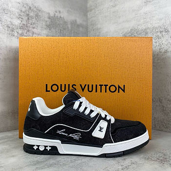 Okify Louis Vuitton Black Sneakers Unisex 30417