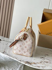 Okify Louis Vuitton Speedy 25 Bag White Monogram Dune M2A038 26x19x15cm - 6
